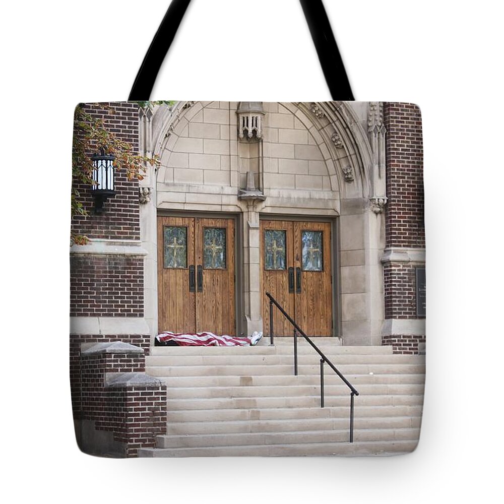 Homeless Tote Bag featuring the photograph America The Beautiful by Janice Pariza