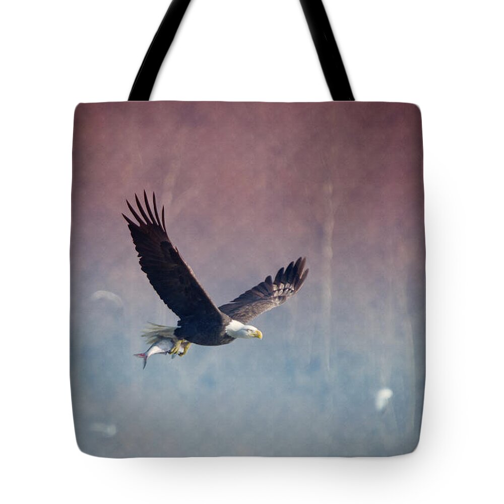 Bald Tote Bag featuring the photograph American Eagle by Crystal Wightman