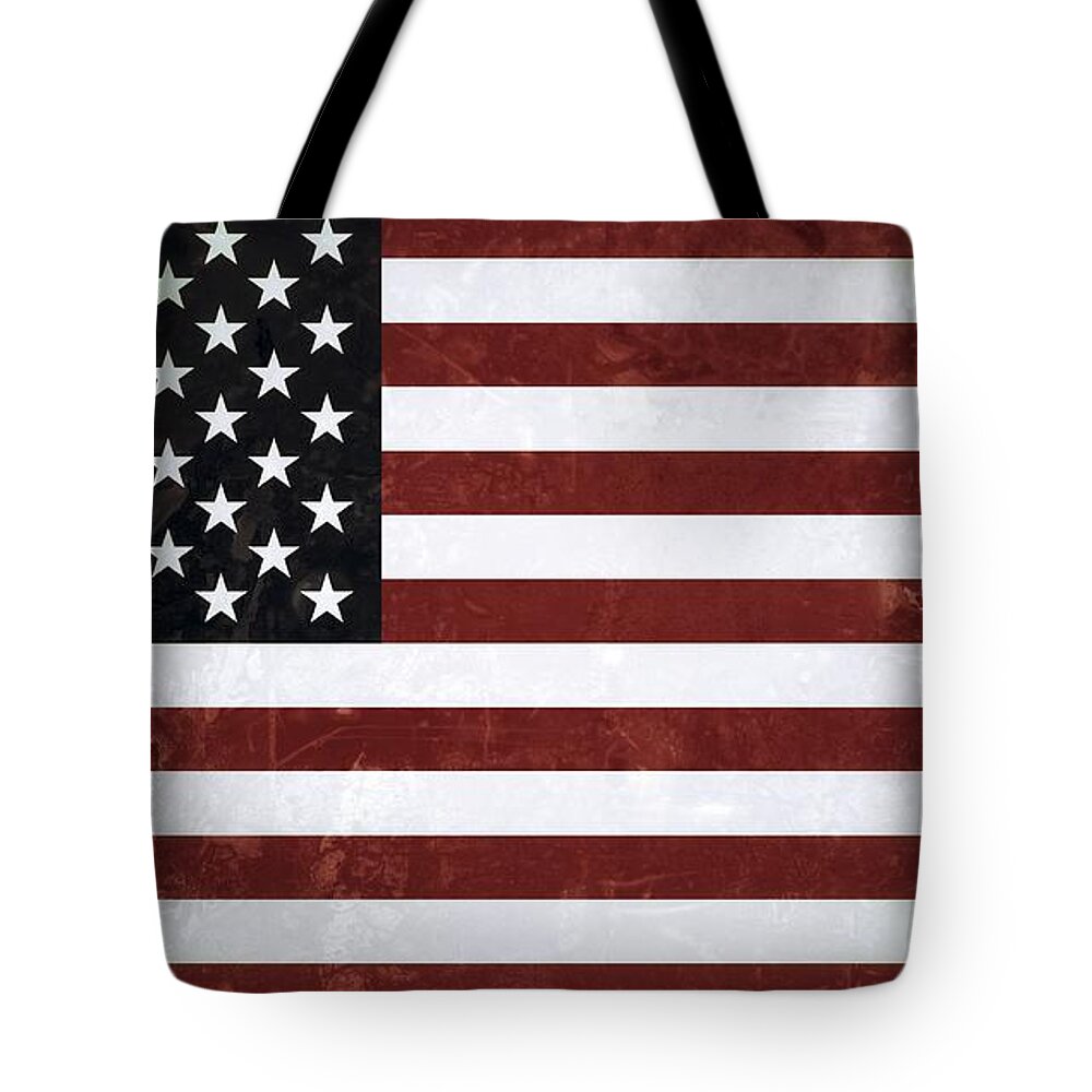 Flag Tote Bag featuring the photograph American flag by Paulo Goncalves