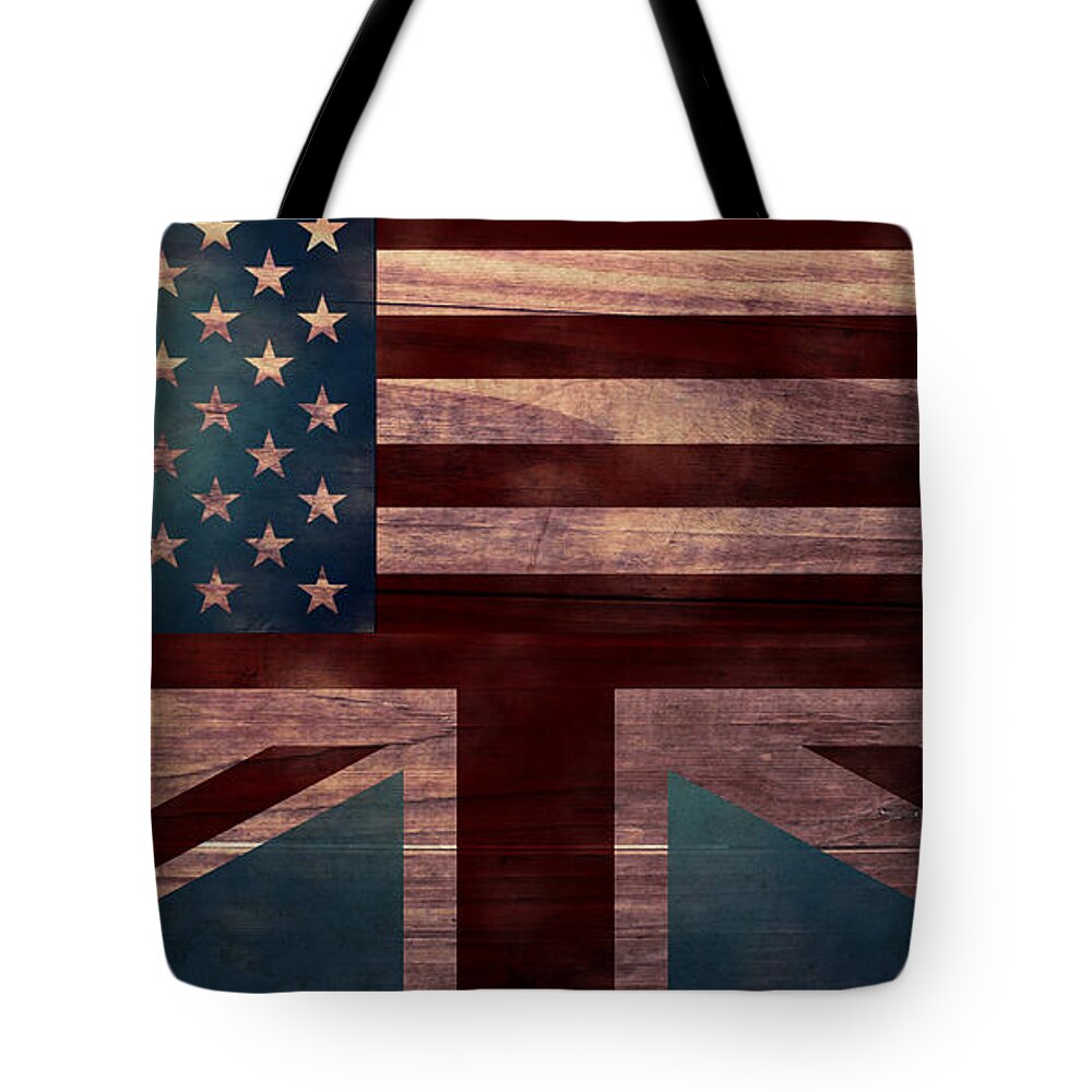 American Flag Tote Bag featuring the digital art American Jack I by April Moen