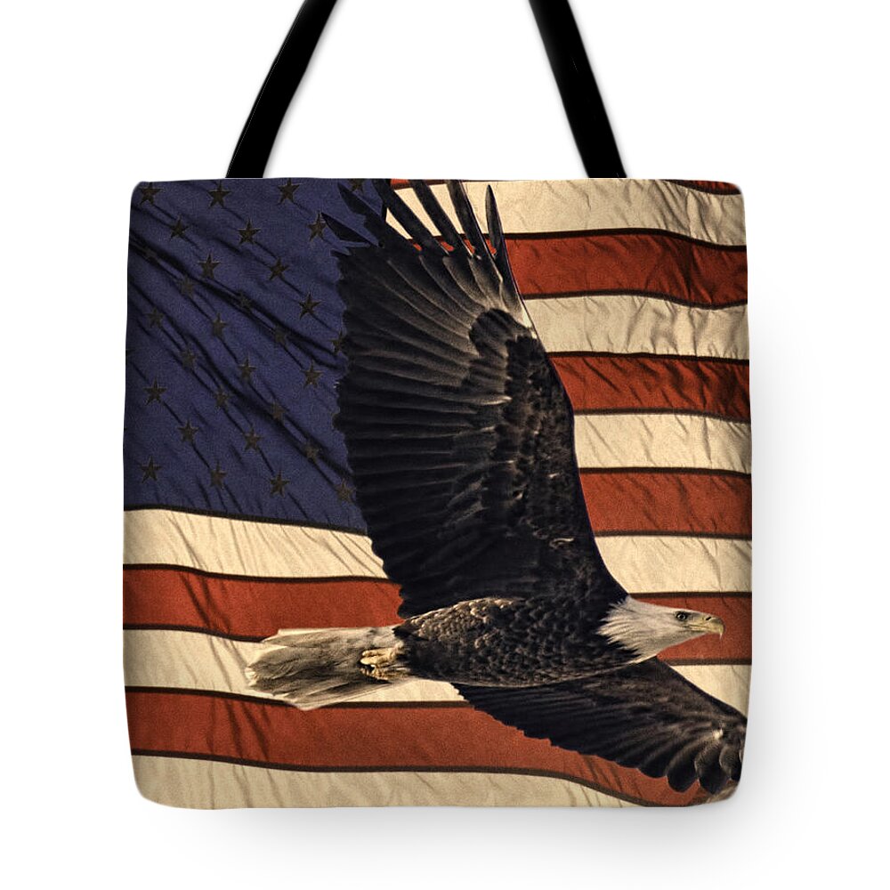 American Bald Eagle Tote Bag featuring the photograph American Pride by Thomas Young