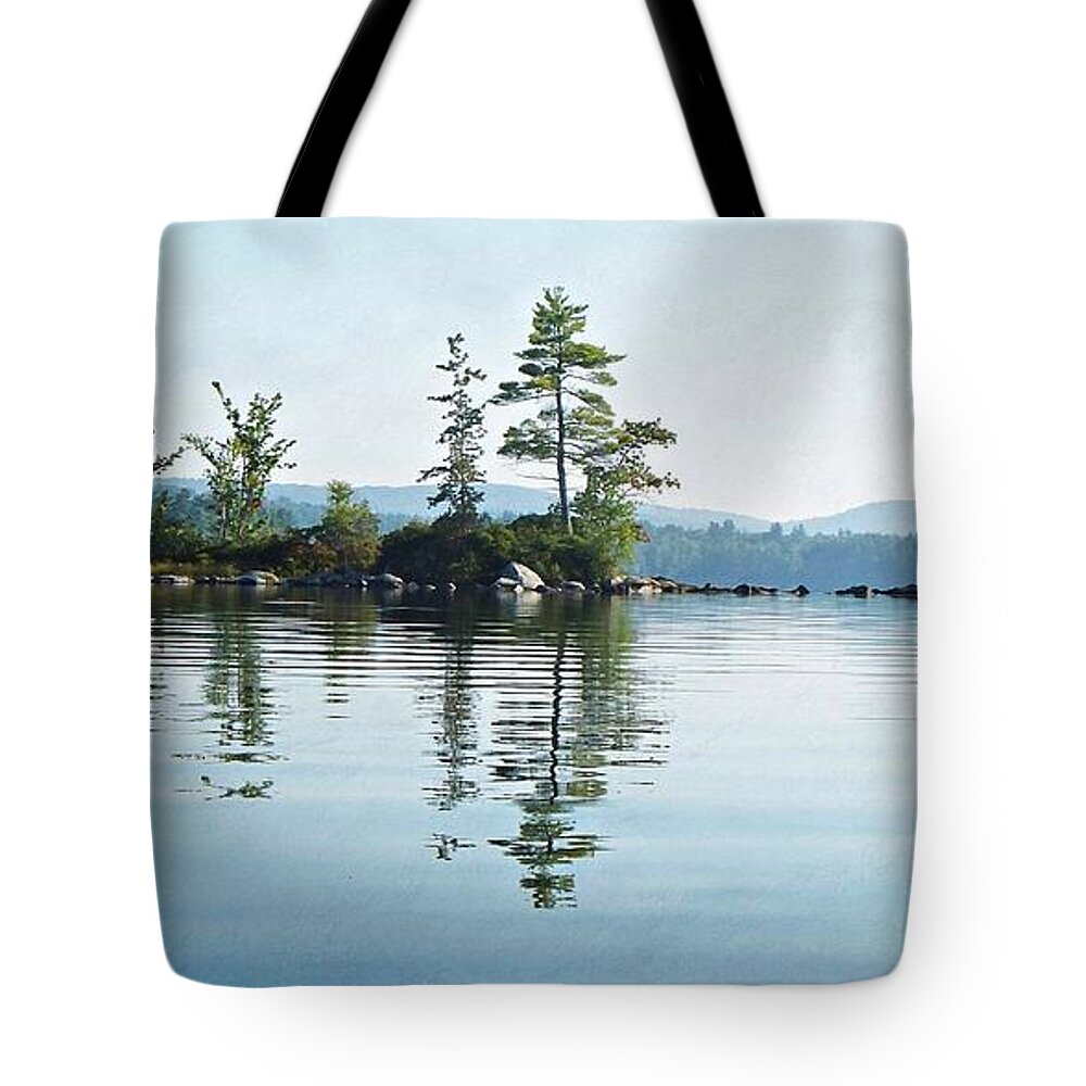 Among The Islands Tote Bag featuring the photograph Among The Islands by Joy Nichols