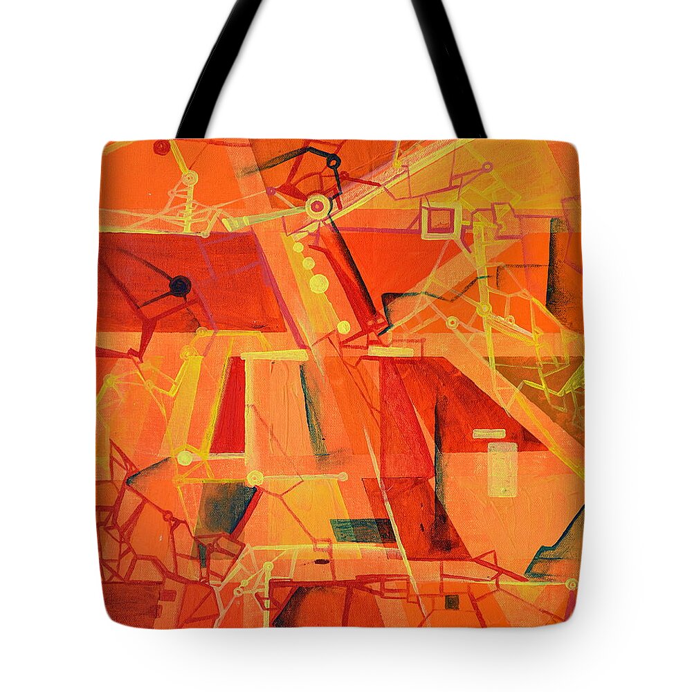 Acoustic Tote Bag featuring the painting An Acoustic Perspective by Regina Valluzzi