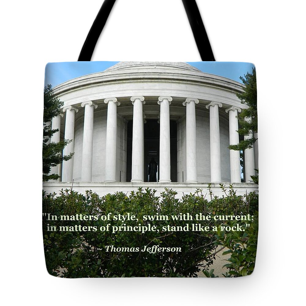An American Founding Father Tote Bag featuring the photograph An American Founding Father by Emmy Vickers