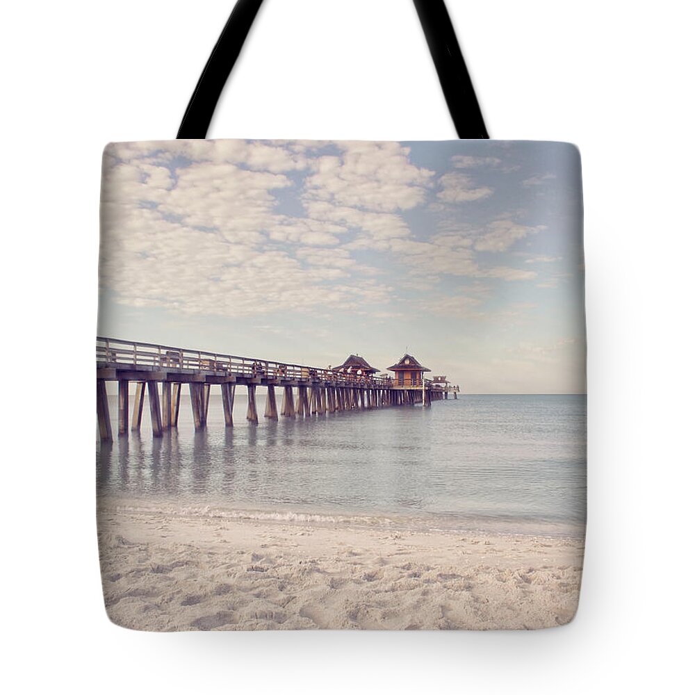 Pier Tote Bag featuring the photograph An Early Morning - Naples Pier by Kim Hojnacki