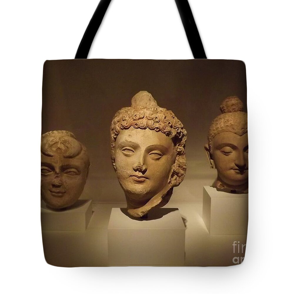 People Tote Bag featuring the photograph Ancient busts by Brigitte Emme