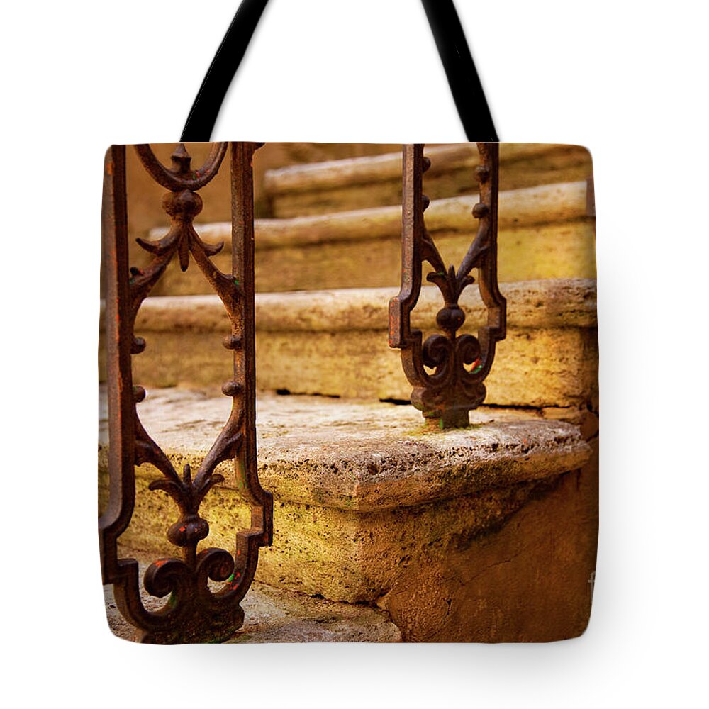 Italy Tote Bag featuring the photograph Ancient steps by Brian Jannsen