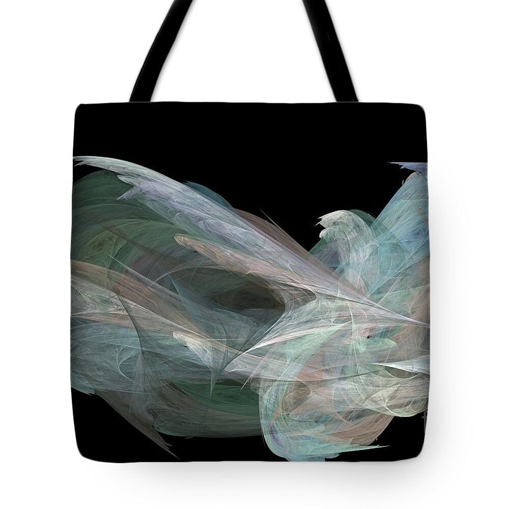 Angel Dove Tote Bag featuring the digital art Angel Dove by Elizabeth McTaggart
