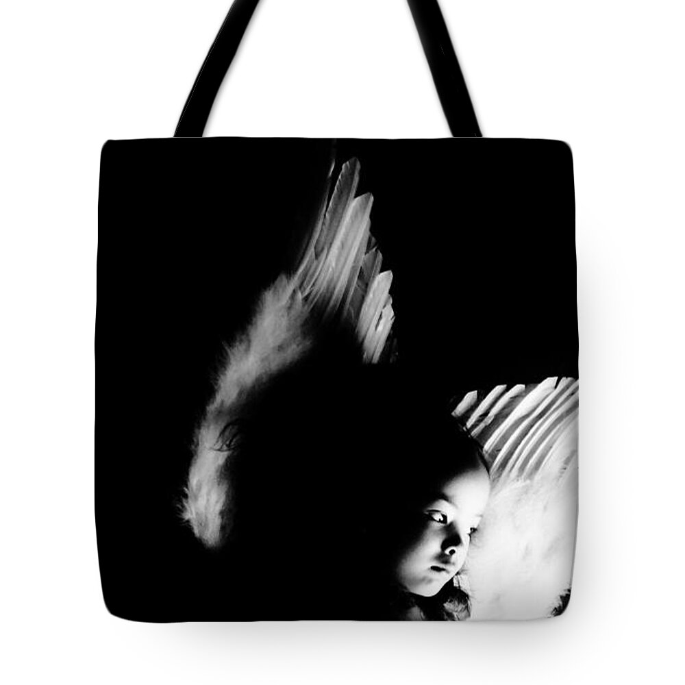 Angel Tote Bag featuring the photograph Angel of thought by Jessica S