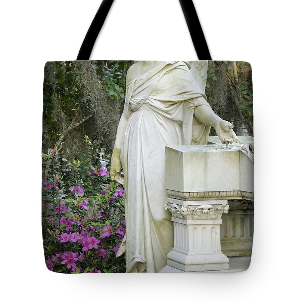 Angel Tote Bag featuring the photograph Angel with a Broken Wing by Bradford Martin