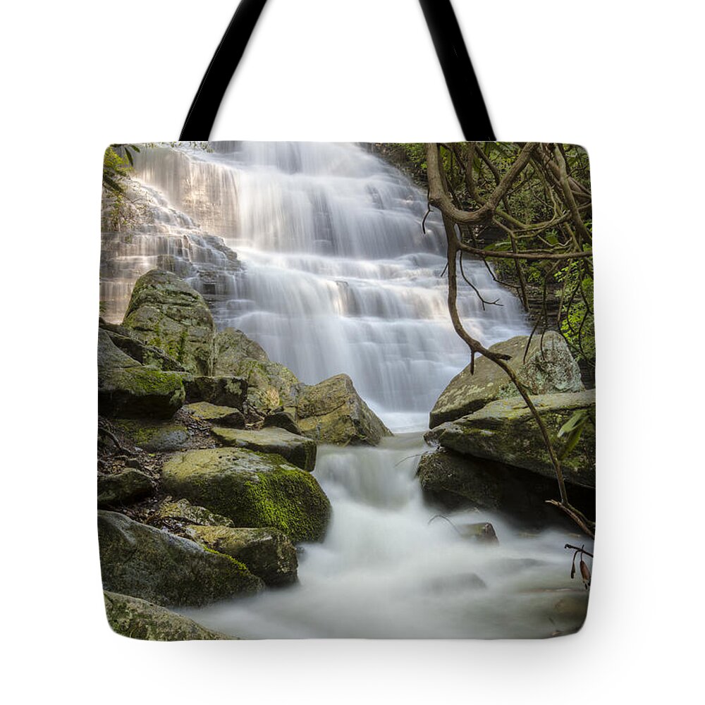 Appalachia Tote Bag featuring the photograph Angels at Benton Waterfall by Debra and Dave Vanderlaan