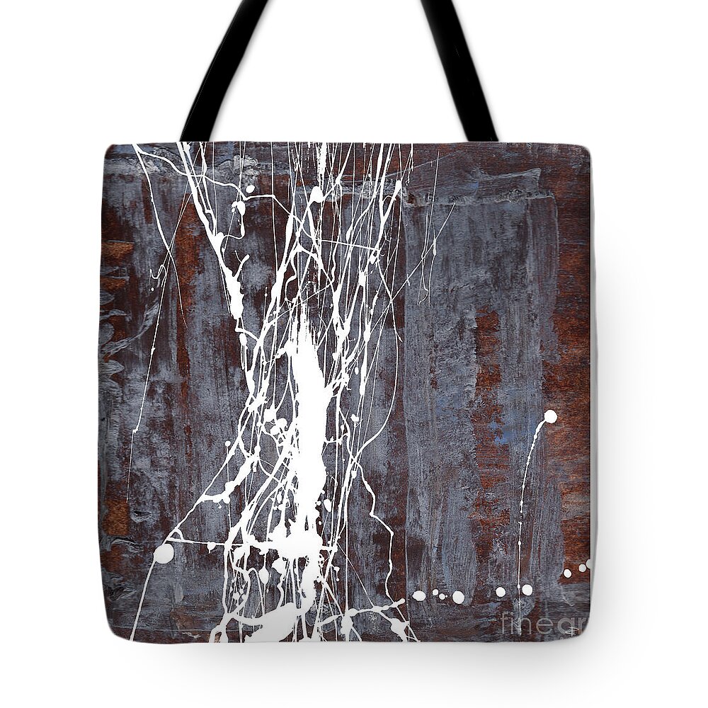 Abstract Tote Bag featuring the painting Angst III by Paul Davenport