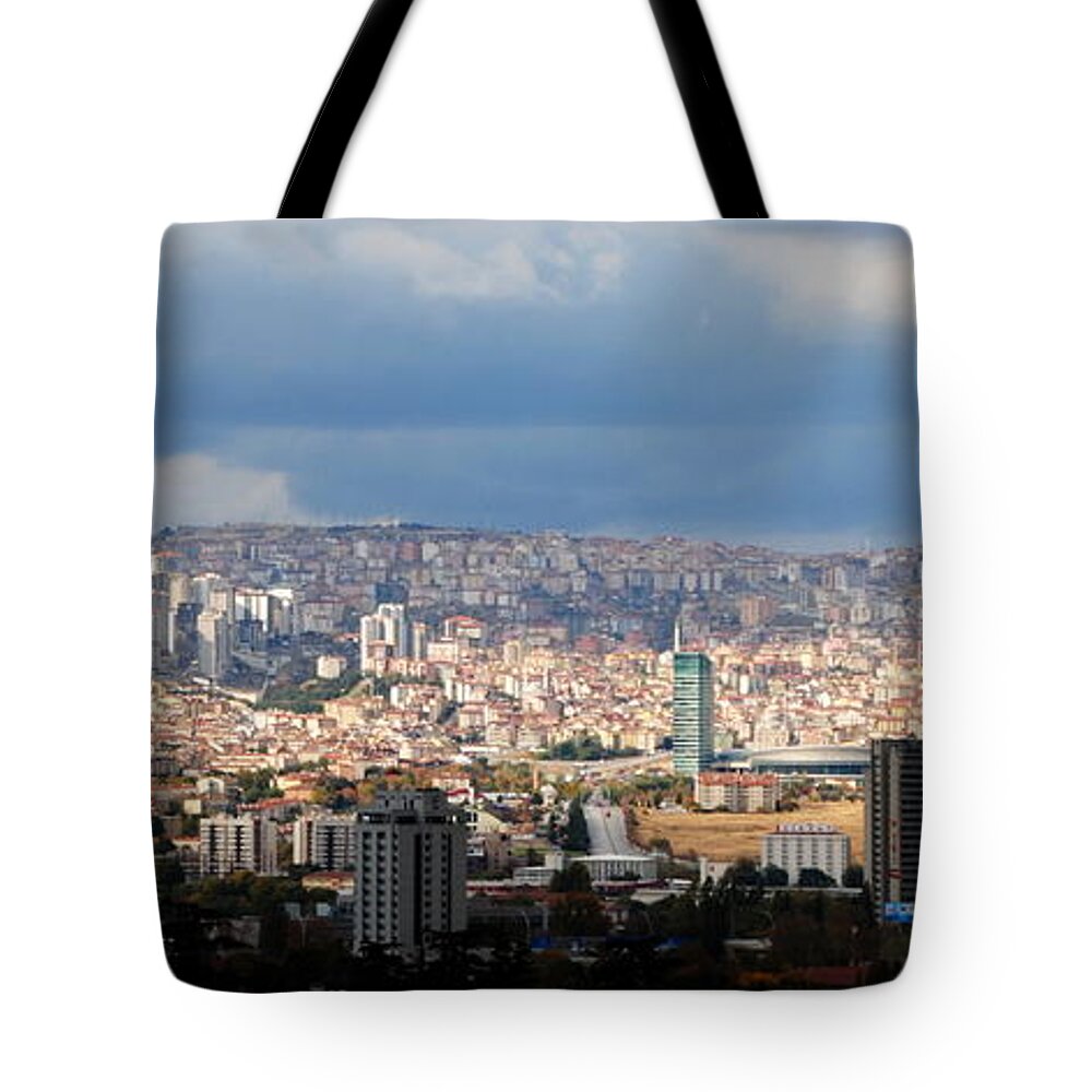  Ankara Tote Bag featuring the photograph Ankara - Panorama by Jacqueline M Lewis