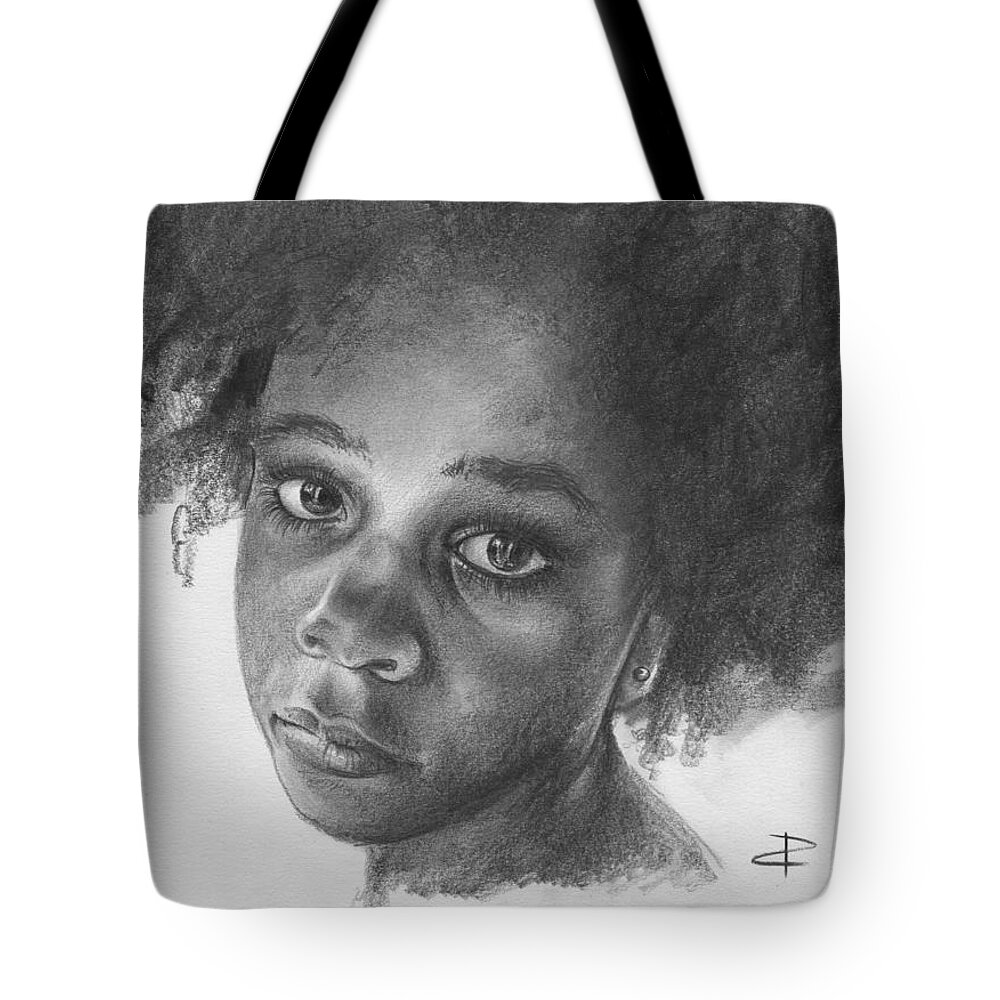 Figurative Tote Bag featuring the drawing Anna by Paul Davenport