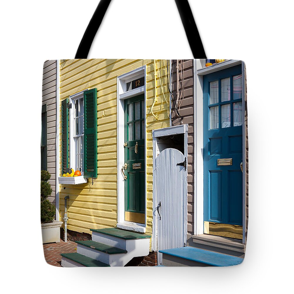 Clarence Holmes Tote Bag featuring the photograph Annapolis Historic Homes I by Clarence Holmes