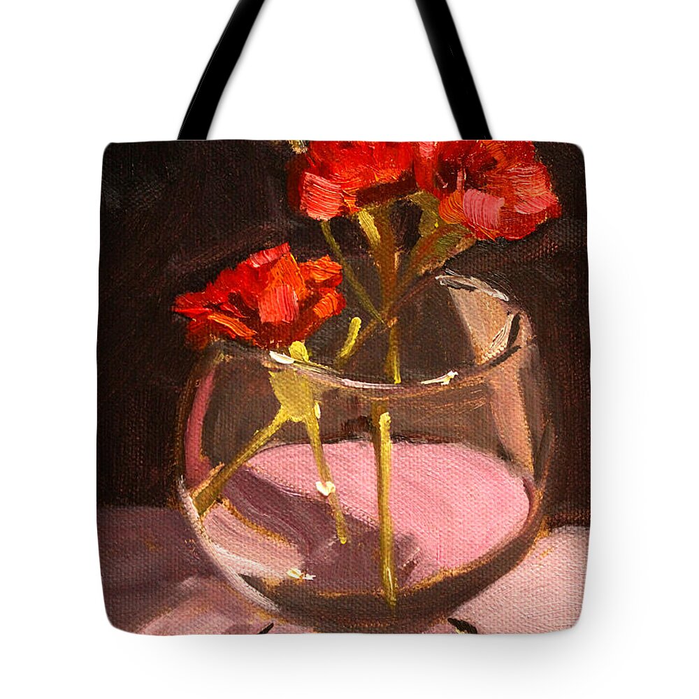 Anniversary Tote Bag featuring the painting Anniversary by Nancy Merkle