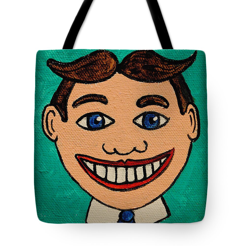 Tillie Tote Bag featuring the painting Another Happy Face by Patricia Arroyo