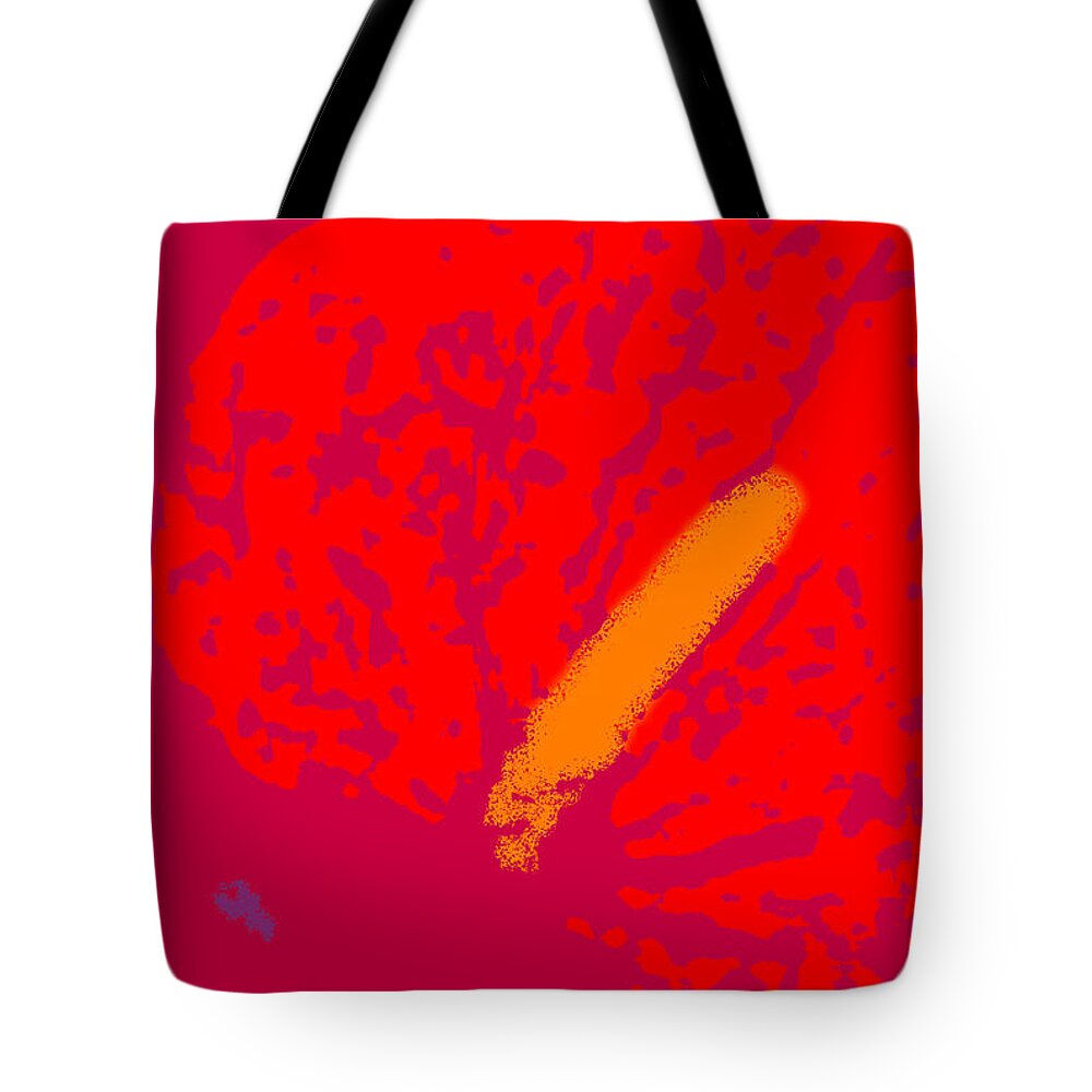 Antherium Tote Bag featuring the photograph Antherium by James Temple