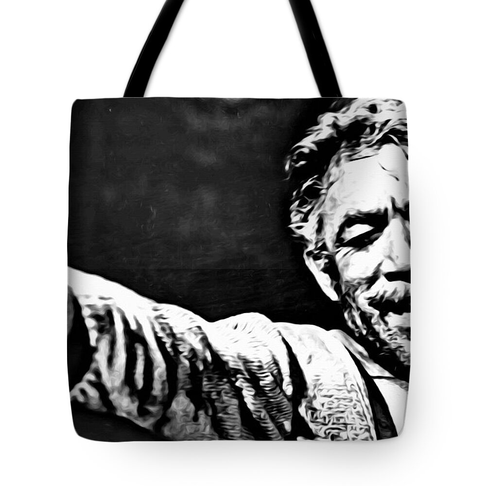 Celebrities Tote Bag featuring the painting Anthony Quinn as Zorba by Florian Rodarte