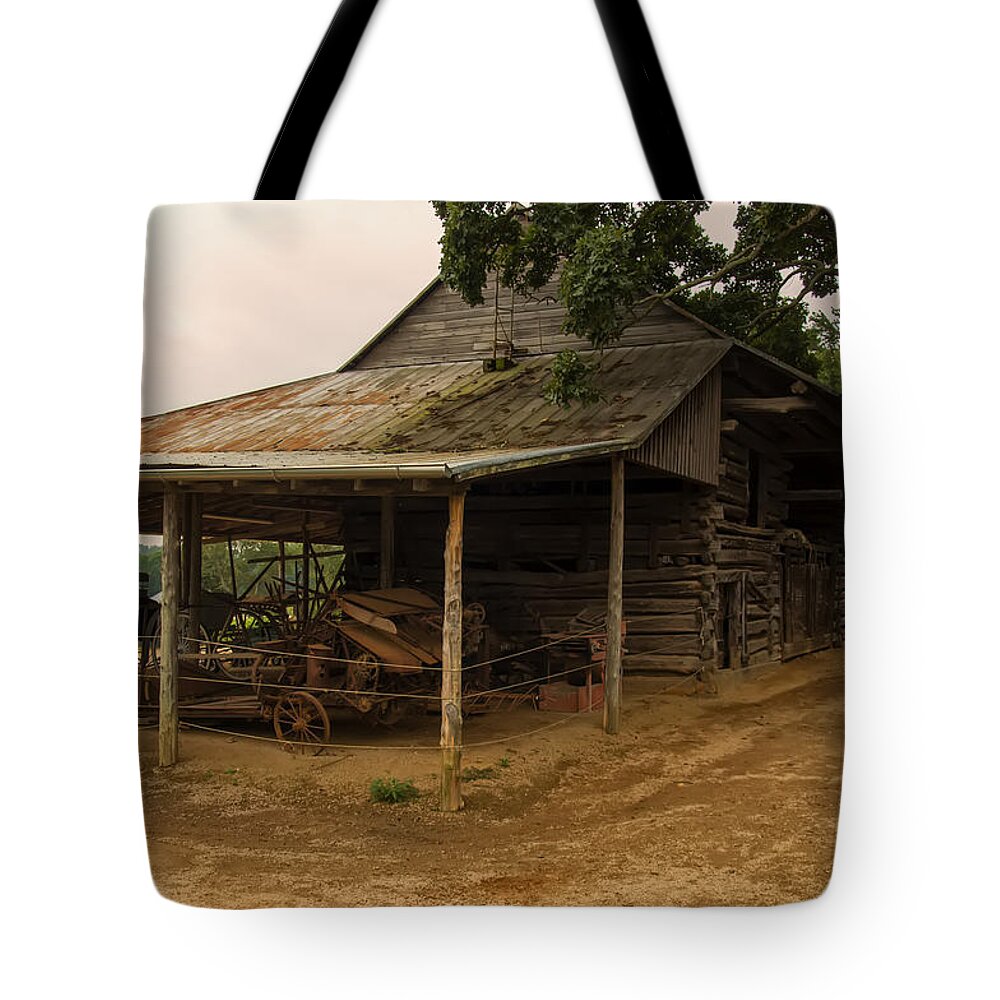 Antique Barn Tote Bag featuring the photograph Antique barn by Flees Photos