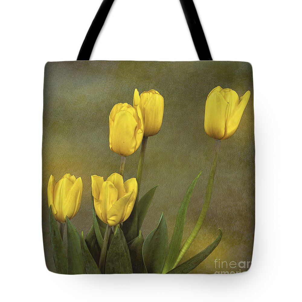 Tulips Tote Bag featuring the photograph Antique Tulip Bouquet by Shirley Mangini
