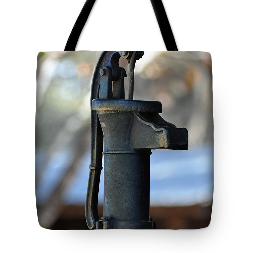 Georgia Tote Bag featuring the photograph Antique Water Pump by Bruce Gourley