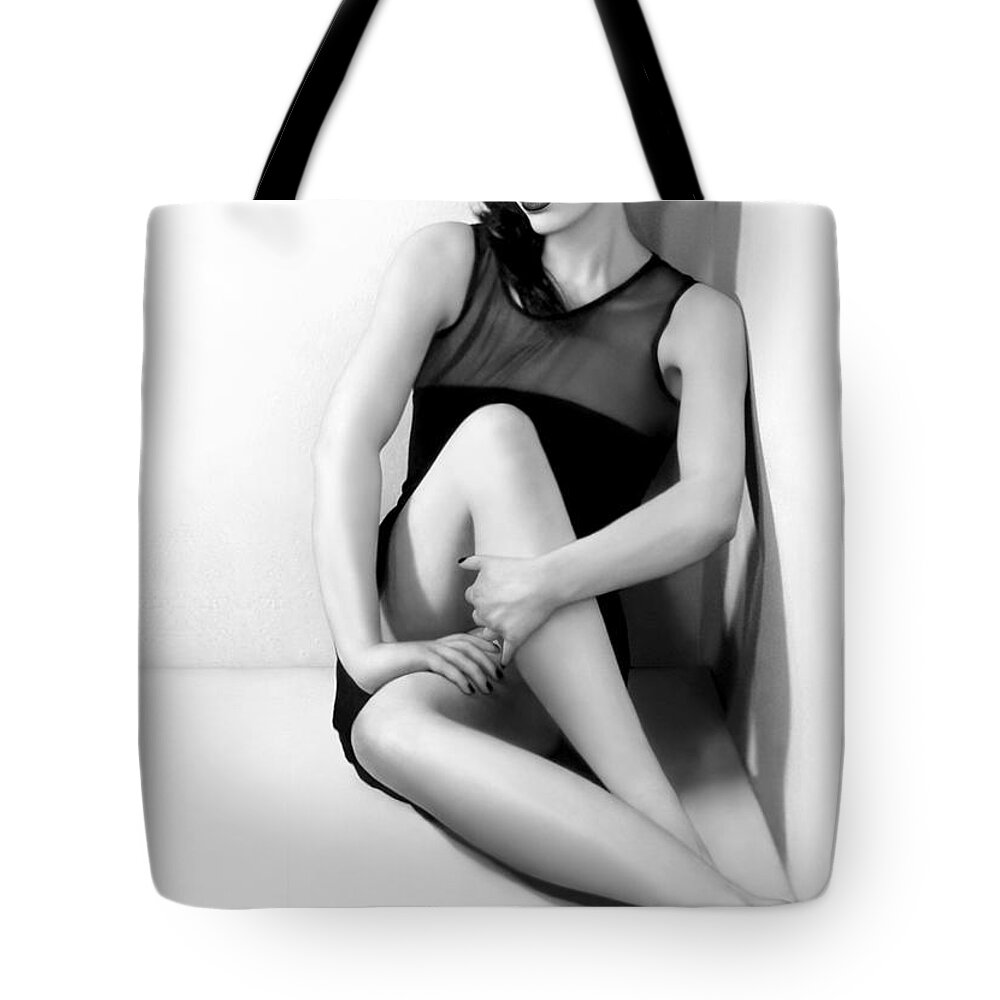 Anxiety Tote Bag featuring the photograph Anxiety 2 - Frozen by Jaeda DeWalt