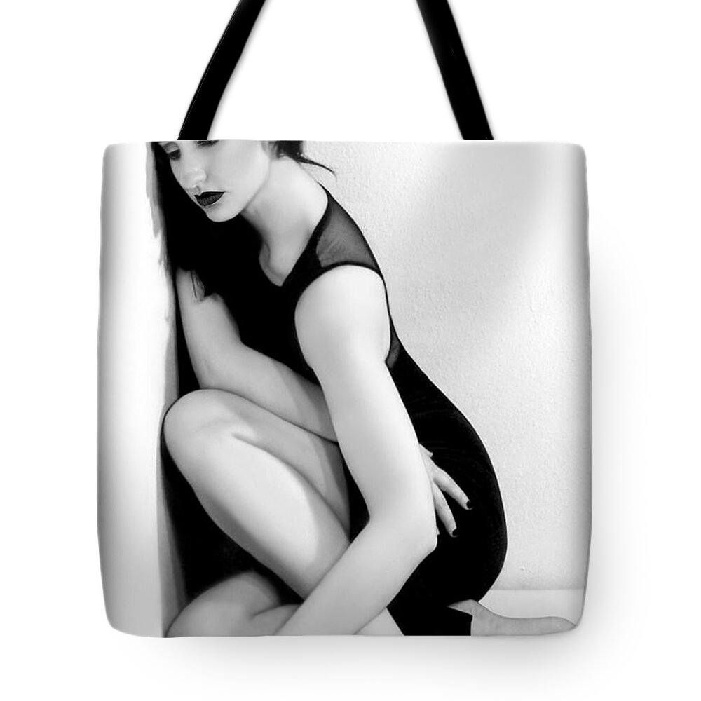 Anxiety Tote Bag featuring the photograph Anxiety 3 - Isolation by Jaeda DeWalt