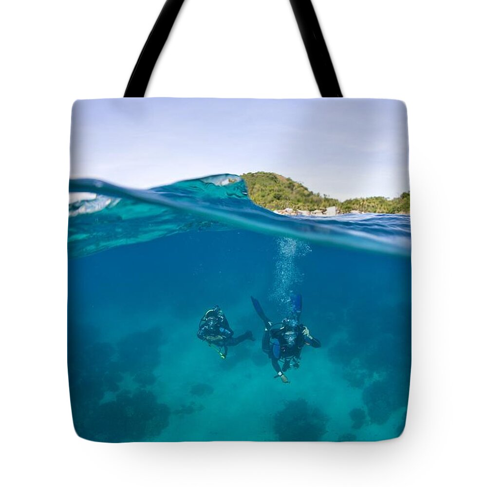 Journey Tote Bag featuring the photograph Apo Island Marine Park Negros Oriental by Stuart Westmorland