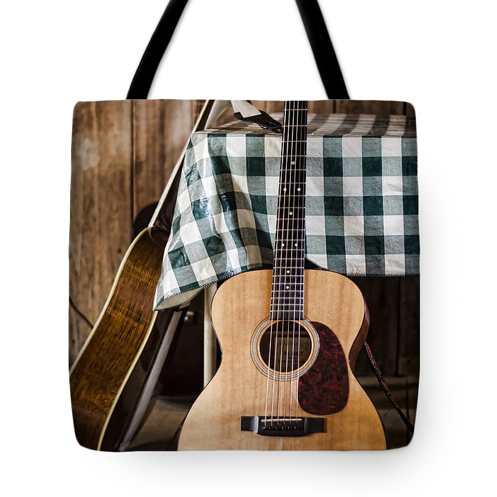 Guitar Tote Bag featuring the photograph Appalachian Music by Heather Applegate