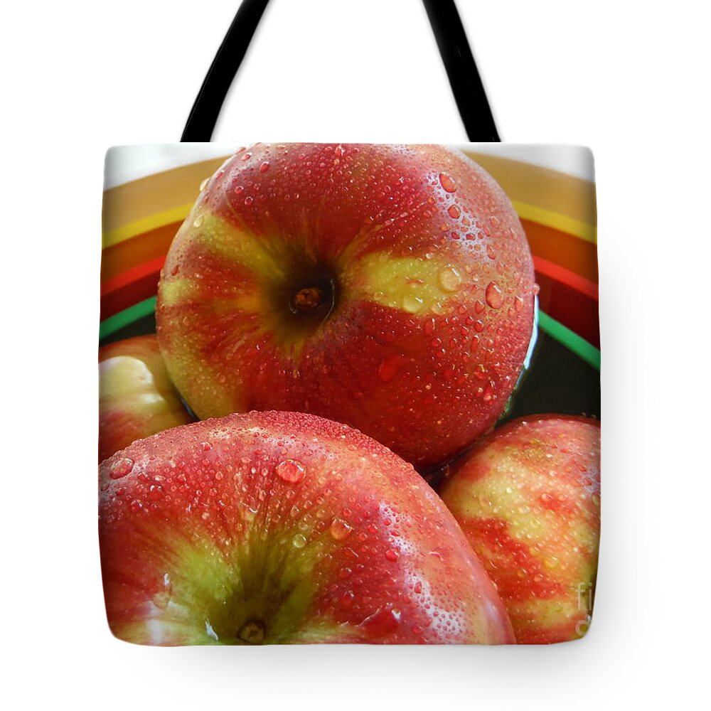 Apple Circles 2 Tote Bag featuring the photograph Apple Circles 2 by Paddy Shaffer