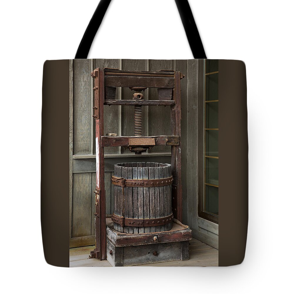 Apple Press Tote Bag featuring the photograph Apple Press by Dale Kincaid