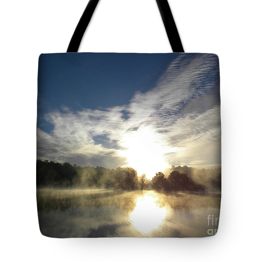 Postcard Tote Bag featuring the digital art Glorious Morning by Matthew Seufer