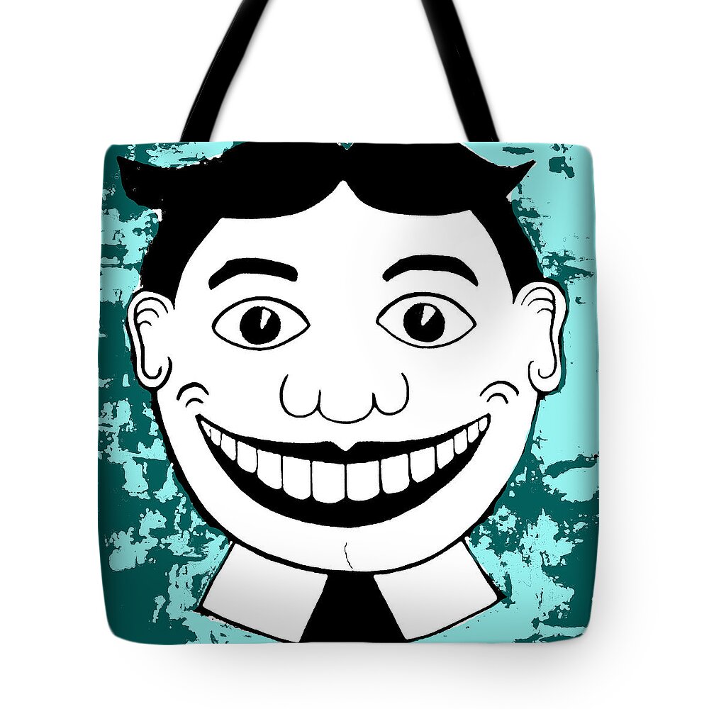 Patricia Arroyo Asbury Art Tote Bag featuring the painting Aqua Pop Tillie by Patricia Arroyo