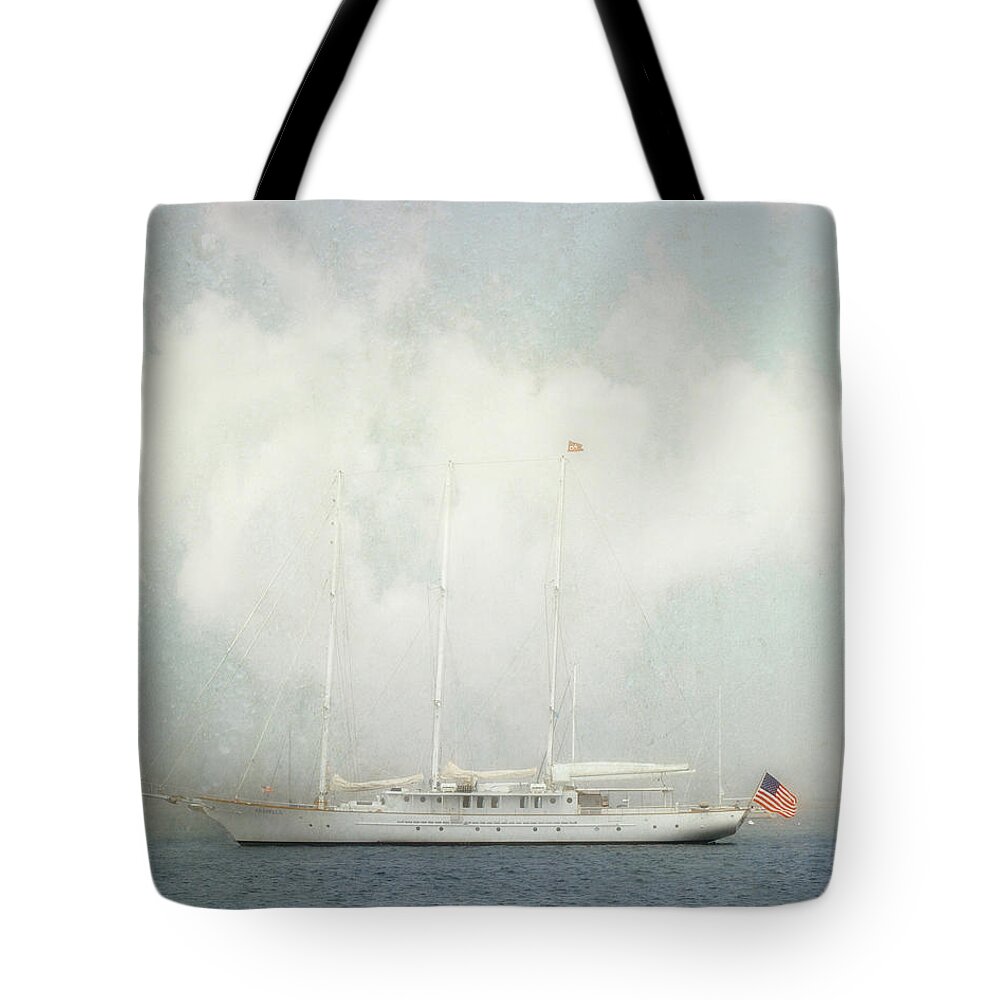 Arabella Tote Bag featuring the photograph Arabella on Newport Harbor by Karen Lynch