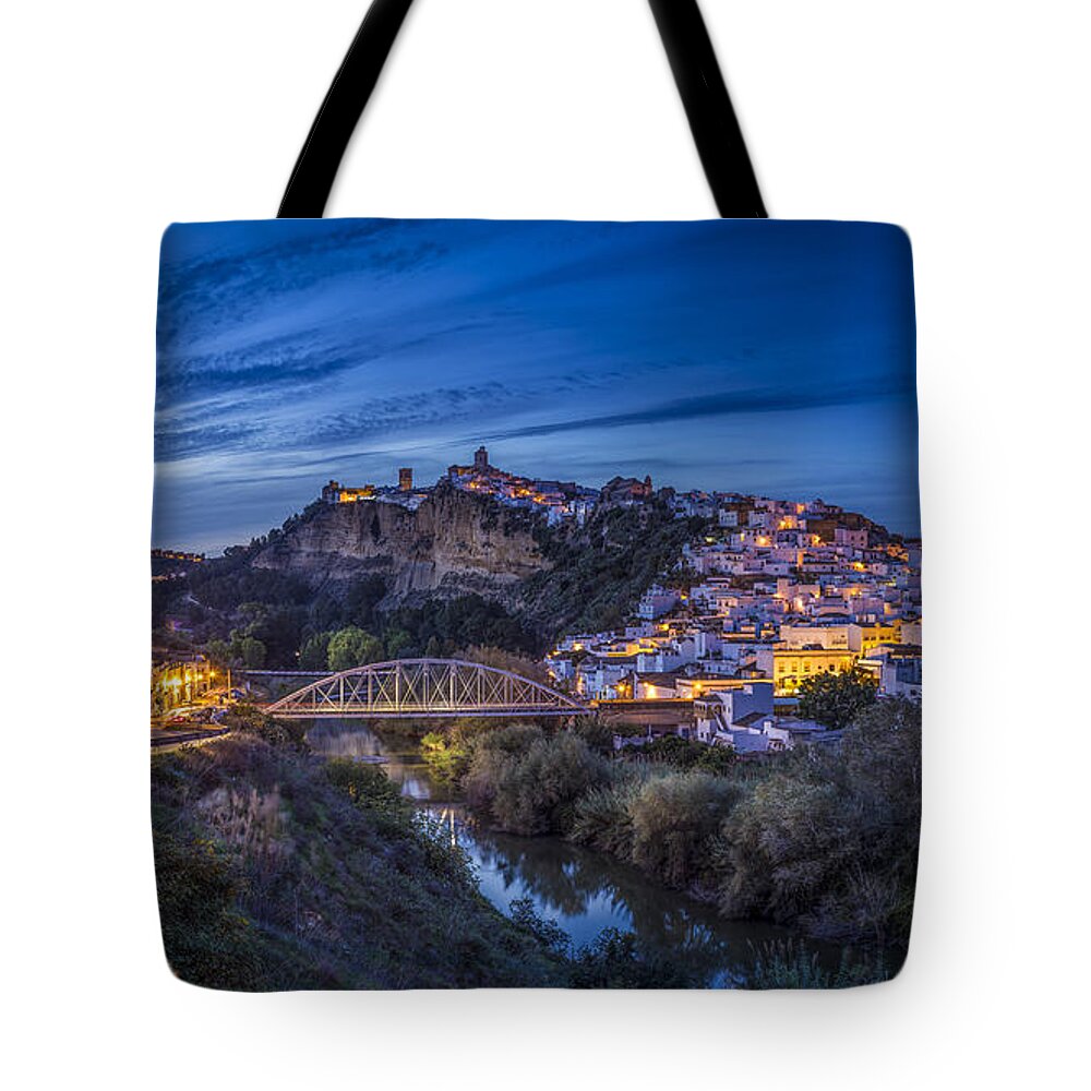 Andalucia Tote Bag featuring the photograph Arcos de la Frontera Panorama Cadiz Spain by Pablo Avanzini
