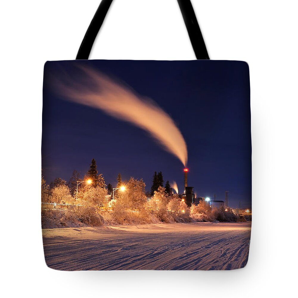 Alaska Tote Bag featuring the photograph Arctic Power at Night by Gary Whitton