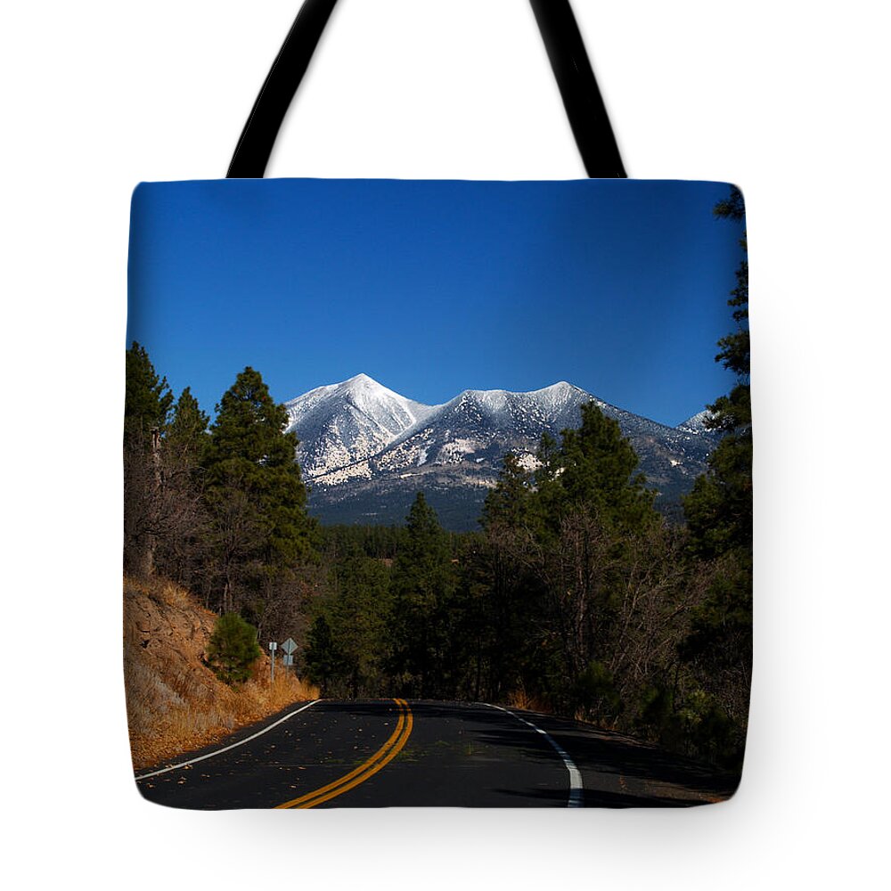 Arizona Tote Bag featuring the photograph Arizona Country Road by Joshua House