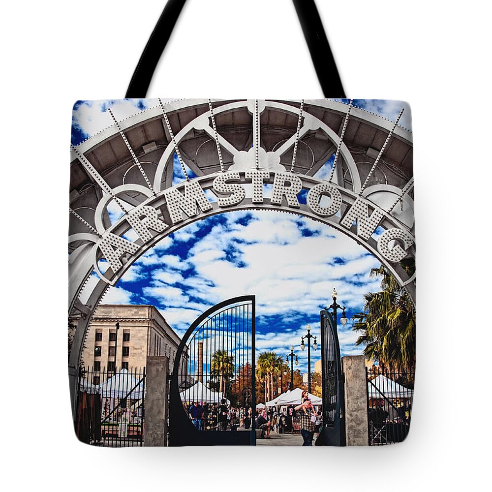 Armstrong Tote Bag featuring the photograph Armstrong Park New Orleans Louisiana by Kathleen K Parker
