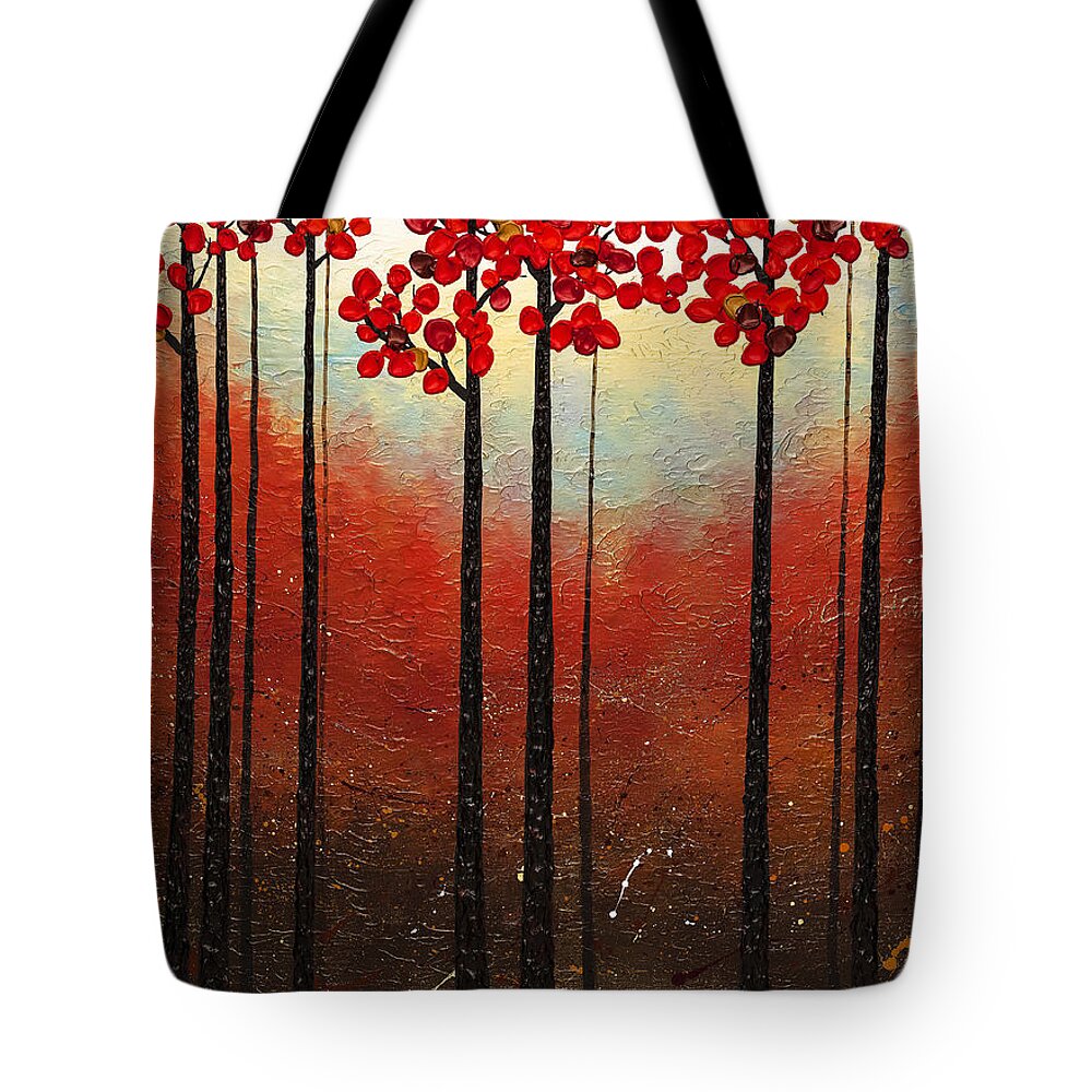 Abstract Art Tote Bag featuring the painting Aroma do Campo by Carmen Guedez