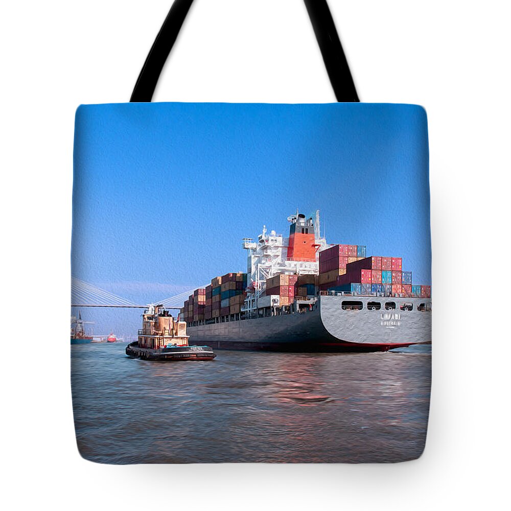 Architecture Tote Bag featuring the photograph Arrival at Savannah by John M Bailey