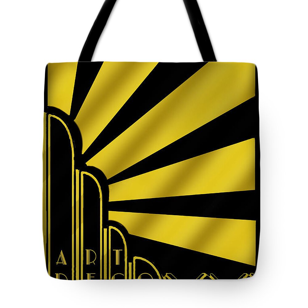 Art Deco Poster Tote Bag featuring the digital art Art Deco Poster by Chuck Staley