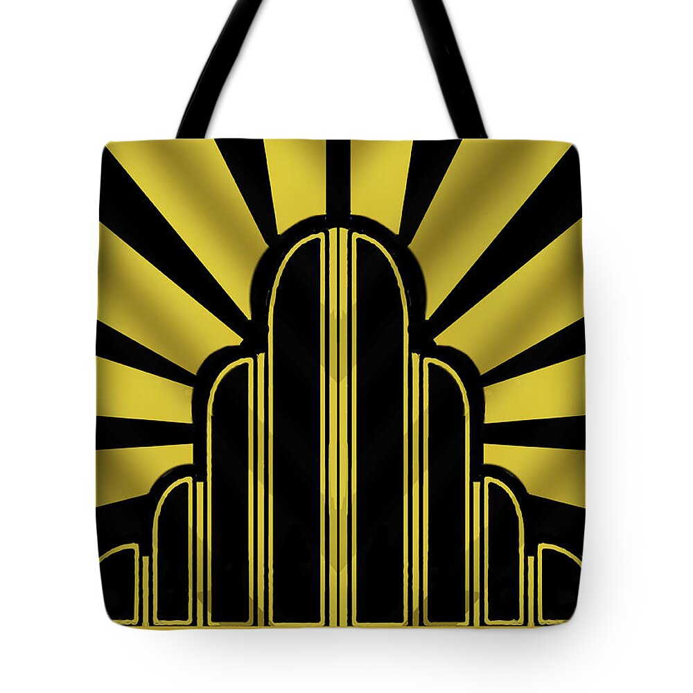 Art Deco Poster - Title Tote Bag featuring the digital art Art Deco Poster - Title by Chuck Staley