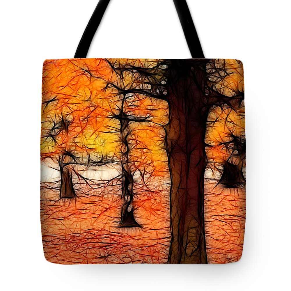 Fall Tote Bag featuring the photograph Artistic Fall Trees by Don Johnson