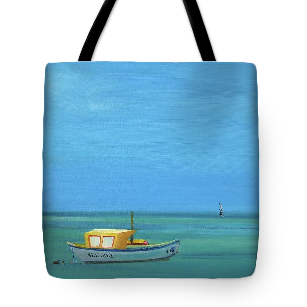 Aruba Tote Bag featuring the painting Aruba by Donna Tuten