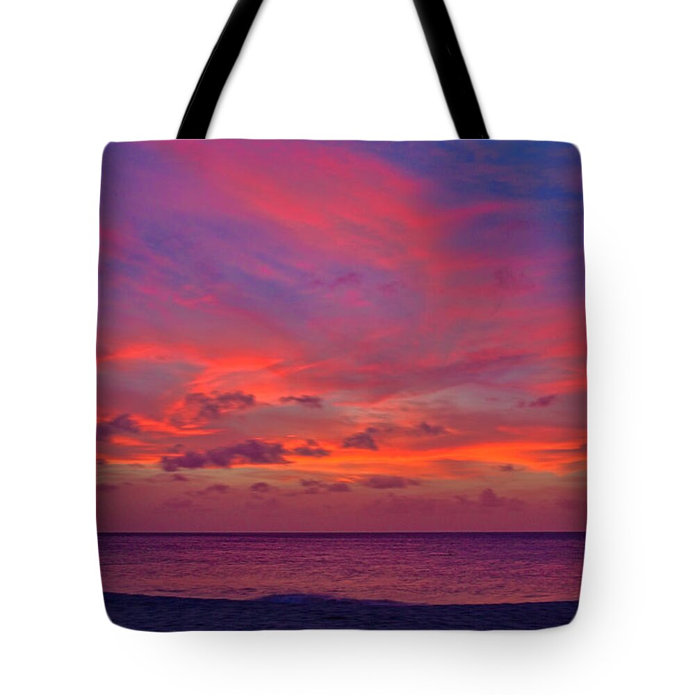 Aruba Sunset Tote Bag featuring the photograph Aruba Sunset by Jemmy Archer