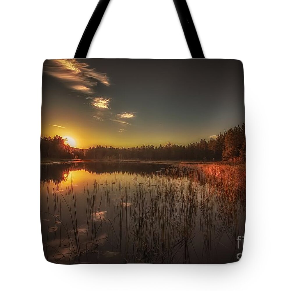 Sunset Tote Bag featuring the photograph As in a Dream by Rose-Maries Pictures