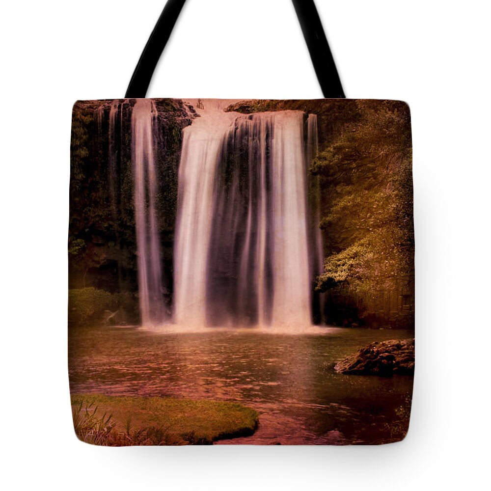 Nature Tote Bag featuring the photograph As The Water Falls by Kym Clarke