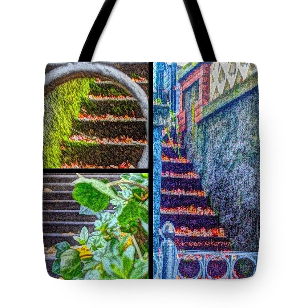 Icatching Tote Bag featuring the photograph Ascent And Descent - All The Comings by Anna Porter