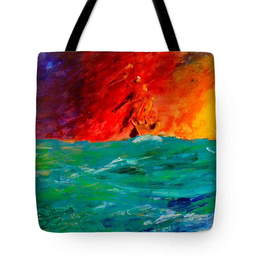 Water Tote Bag featuring the painting Asking for Help by Marcello Cicchini